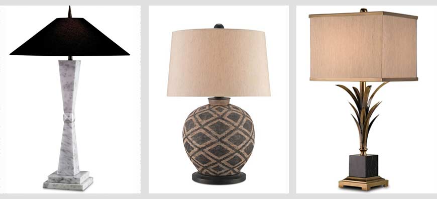 Currey and Company table lamps