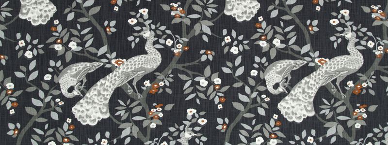 Robert Allen peacock and floral fabric
