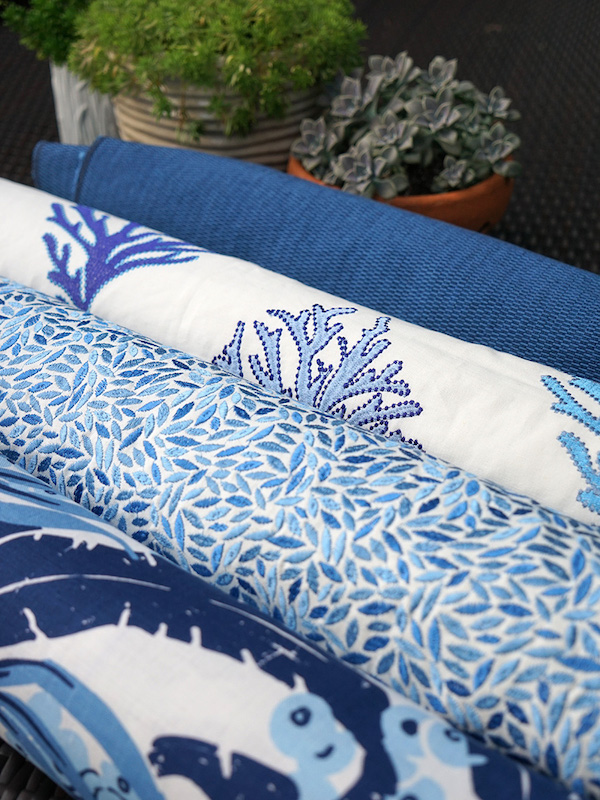Scalamandré blue and white fabrics