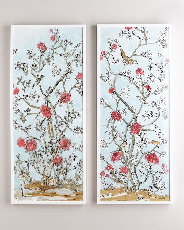 Horchow-Modern Chinoiserie-Diptych-Neiman-Marcus 