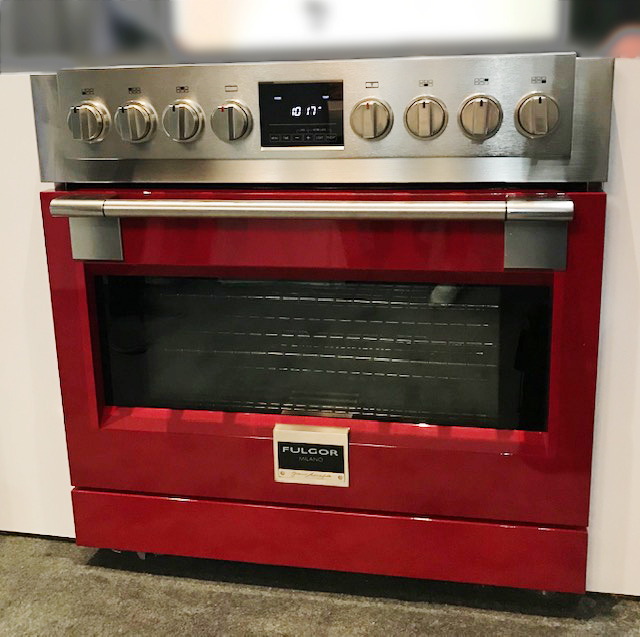 Fulgor red range oven at KBIS