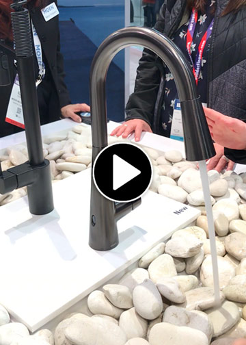 Video link-moon hands-free kitchen faucet at KBIS