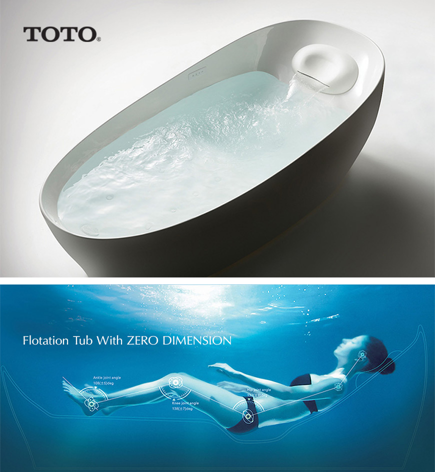 Toto’s Flotation freestanding bathtub