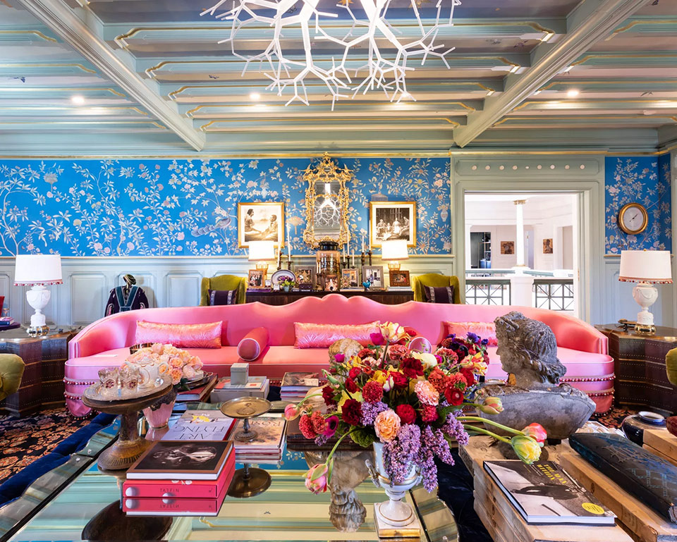 Jonathan Rachman Maximalist styled living room interior design