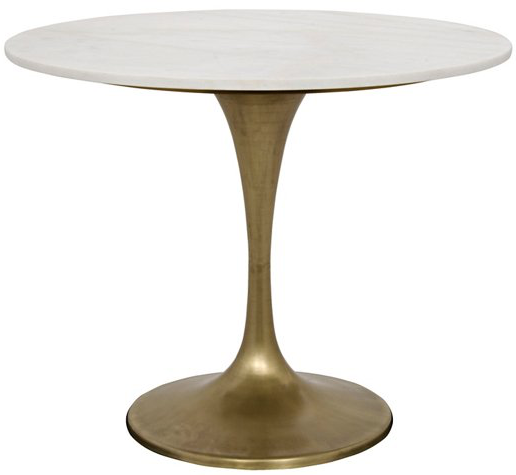One-Kings-lane-Laredo Dining Table, White:Bronze