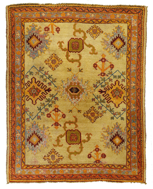 Antique Oushak rug specs
