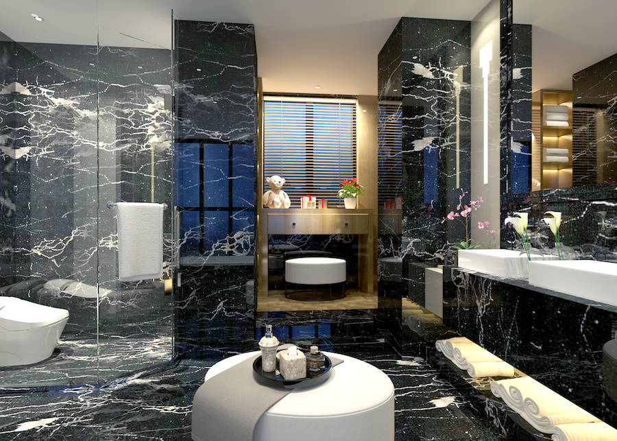 Custom rendering of luxury bath