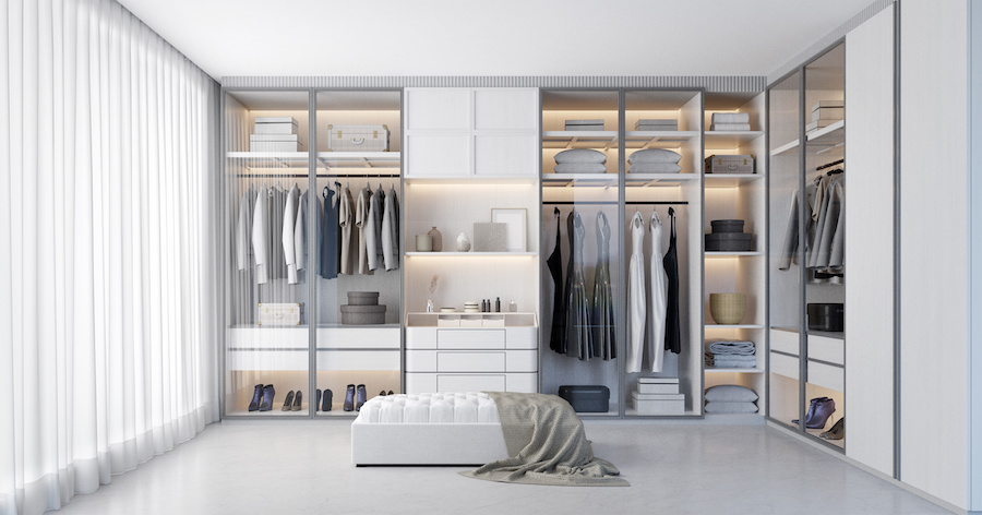 White luxury closet interior by Manow at Adobe Stock