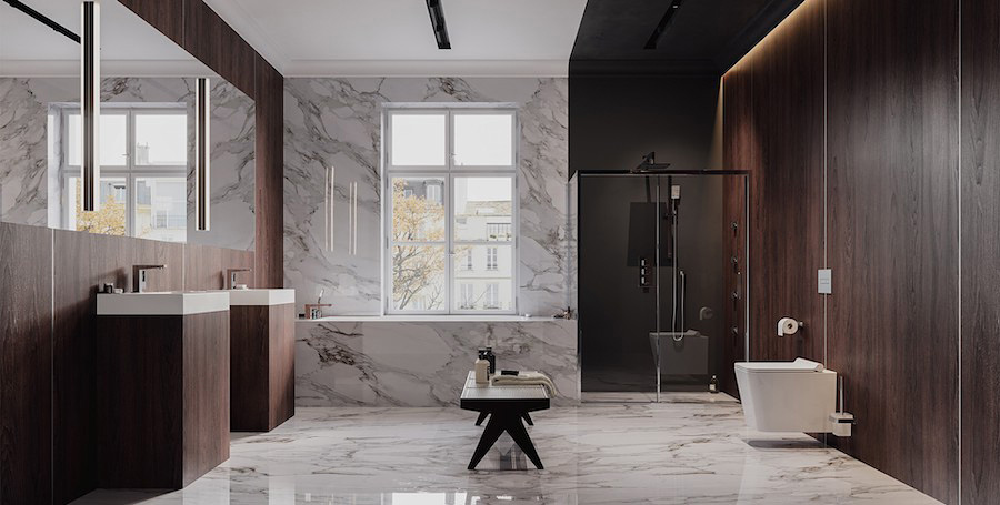 Omnires Italian minimalist luxury bathroom