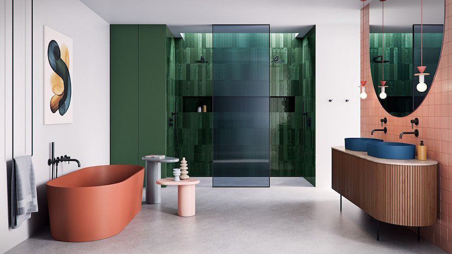 Italian Minimalist luxury bathroom from Omnires