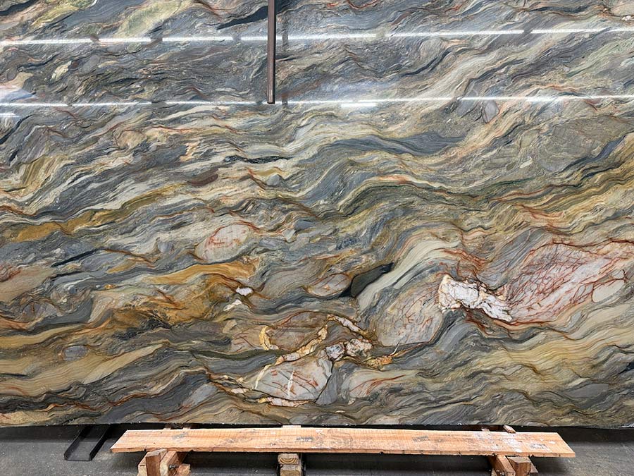 Quartzite slab-stone countertops