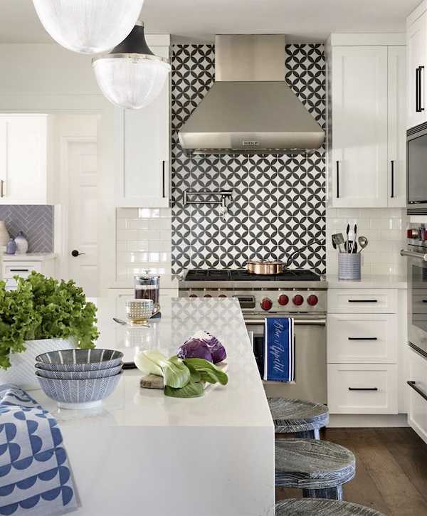 white kitchen interior with Wolfe oven